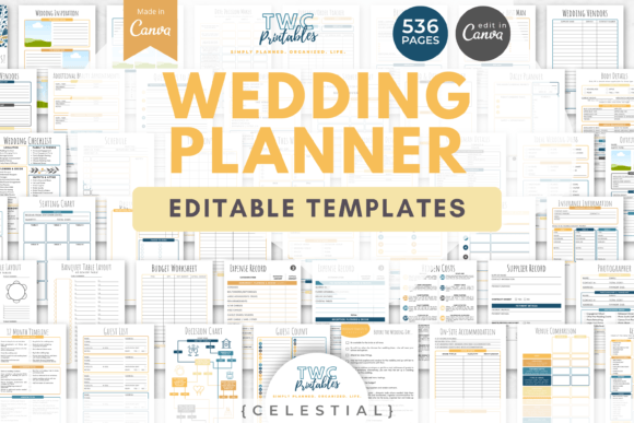 Master Your Timeline with Wedding Planner Canva Templates | CELEST