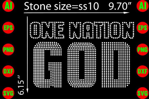 One Nation God Rhinestone Templates: Bold Faith & Craft