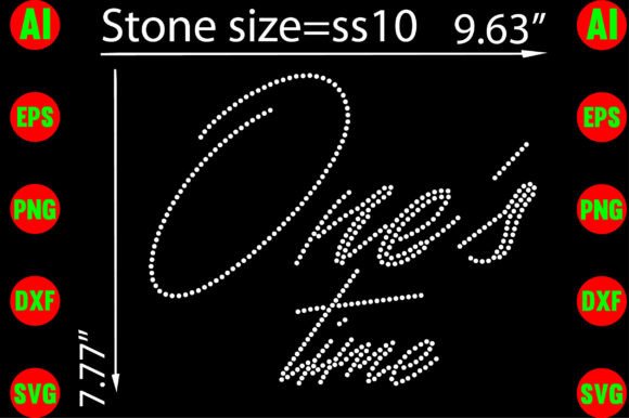 One's Time Rhinestone Templates: A Modern Typeface for Bold Design