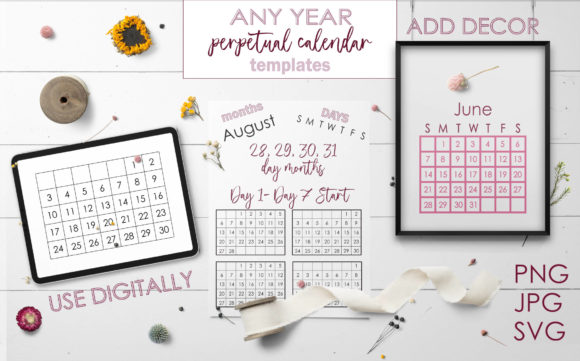 Perpetual Calendar Templates: A Timeless Design Asset
