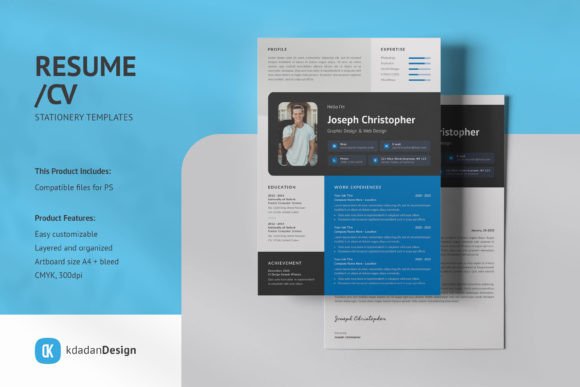 Resume/CV PSD Design Templates Vol 177: Modern Professional Polish