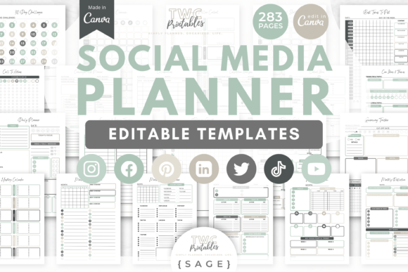 Social Media Planner Canva Templates 6: Your Strategic Command Center