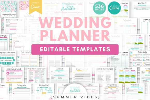 Summer Wedding Planning with Vibrant Canva Templates