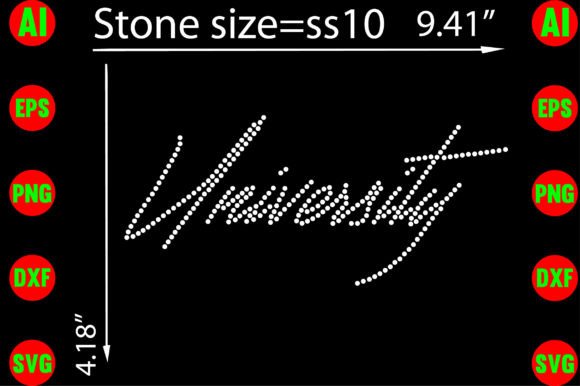 University Rhinestone Templates: Sparkle Meets School Pride